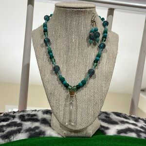 Hand-made Necklace and Earrings Combo